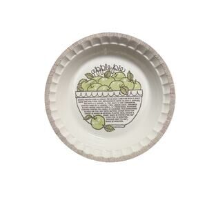 Royal China Apple Pie Jeannette Recipe Baking Dish Baker Plate 1983 Granny core